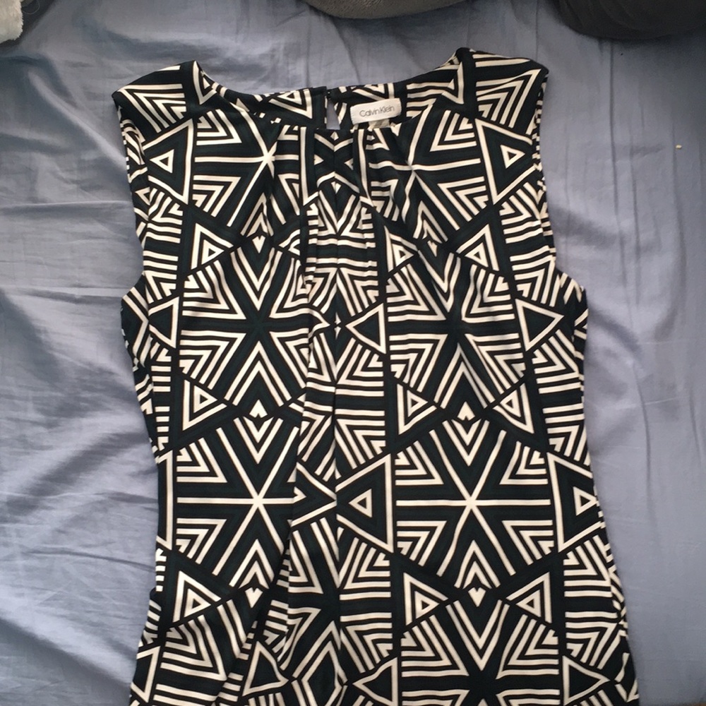 Geometric Calvin Klein shell top